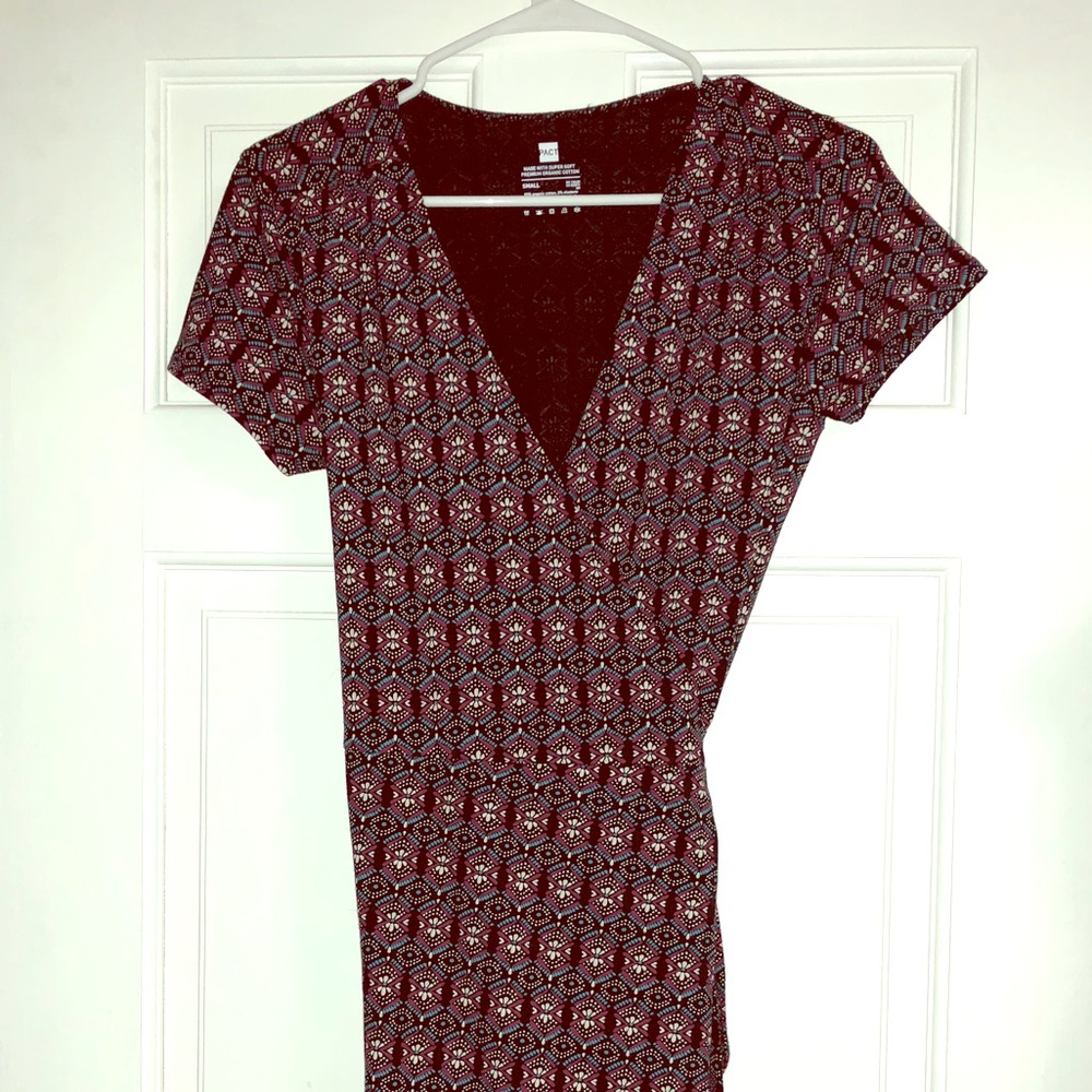 Organic Cotton Wrap Dress, PACT Apparel